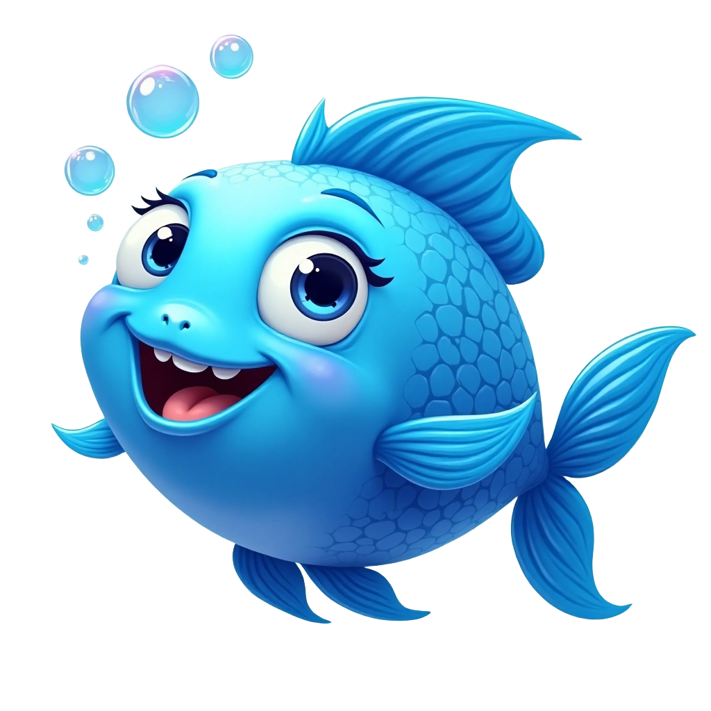 Happy Blue Fish